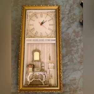 Elegant Gold Framed Wall Clock